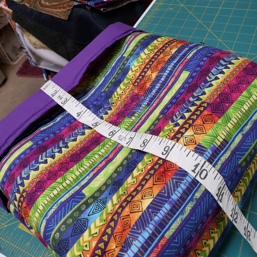 Hand-sewn Fabric Basket...would look nice in bathroom with guest towels, etc. - Picture 4 of 5